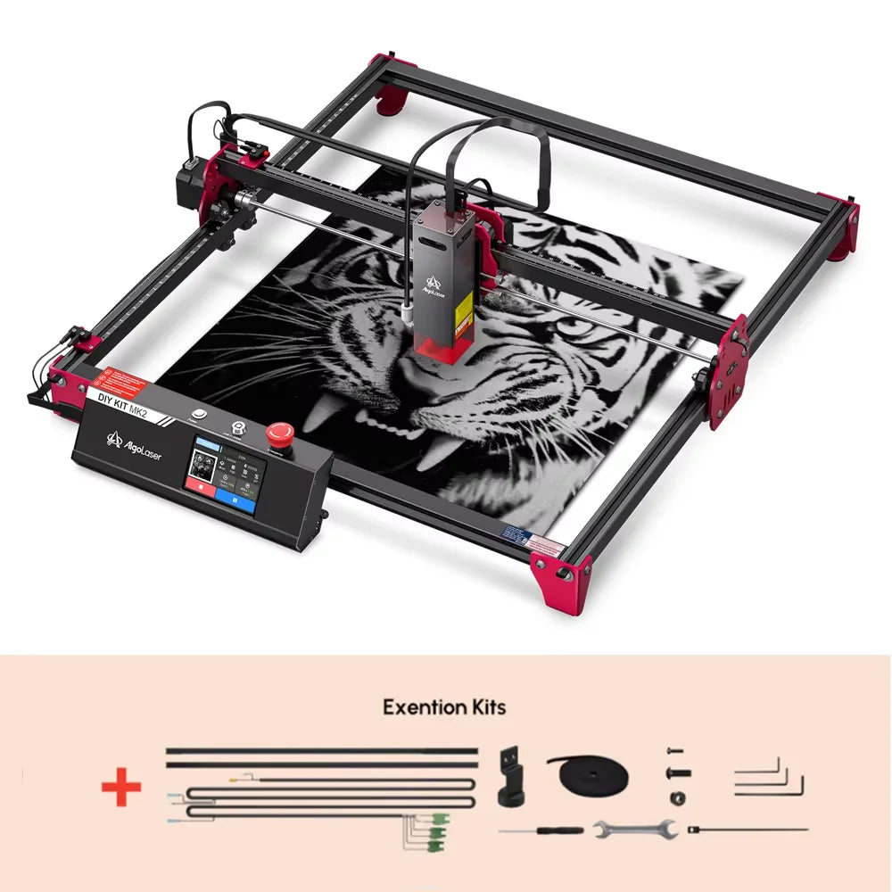 Algolaser DIYKIT MK2 40*43cm CNC Laser Cutter Engraver Air Aissit WiFi Table Metal Acrylic Wood Laser Cutting Engraving Machine