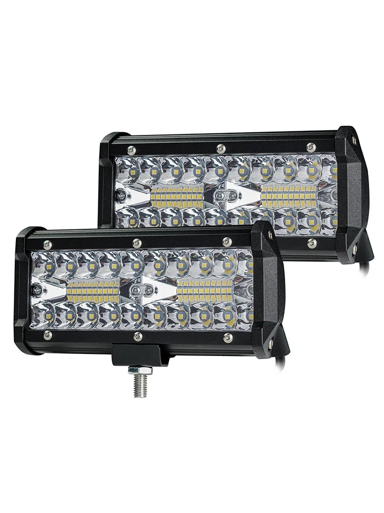 280W LED Light Bar Combo - 7 Inch, 28000lm Pod Lights for Trucks, Tractors & Off-Road Vehicles - Spot & Flood Beam Fog Lights fo