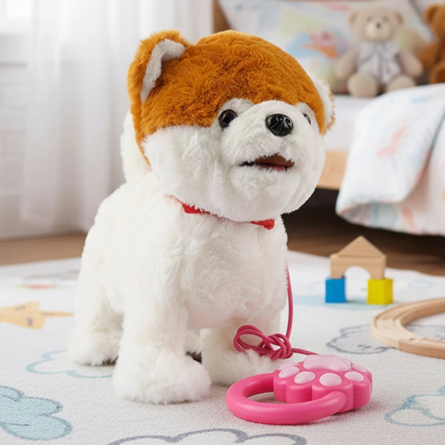 Electronic Pet Repeats What You Say Realistic Licking Tongue Interactive Musical Puppy Robot Stuffed Animal Dog for Toddlers 3-5