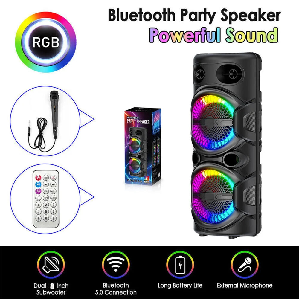 CURUK 3000W Portable Bluetooth Speaker Subwoofer System