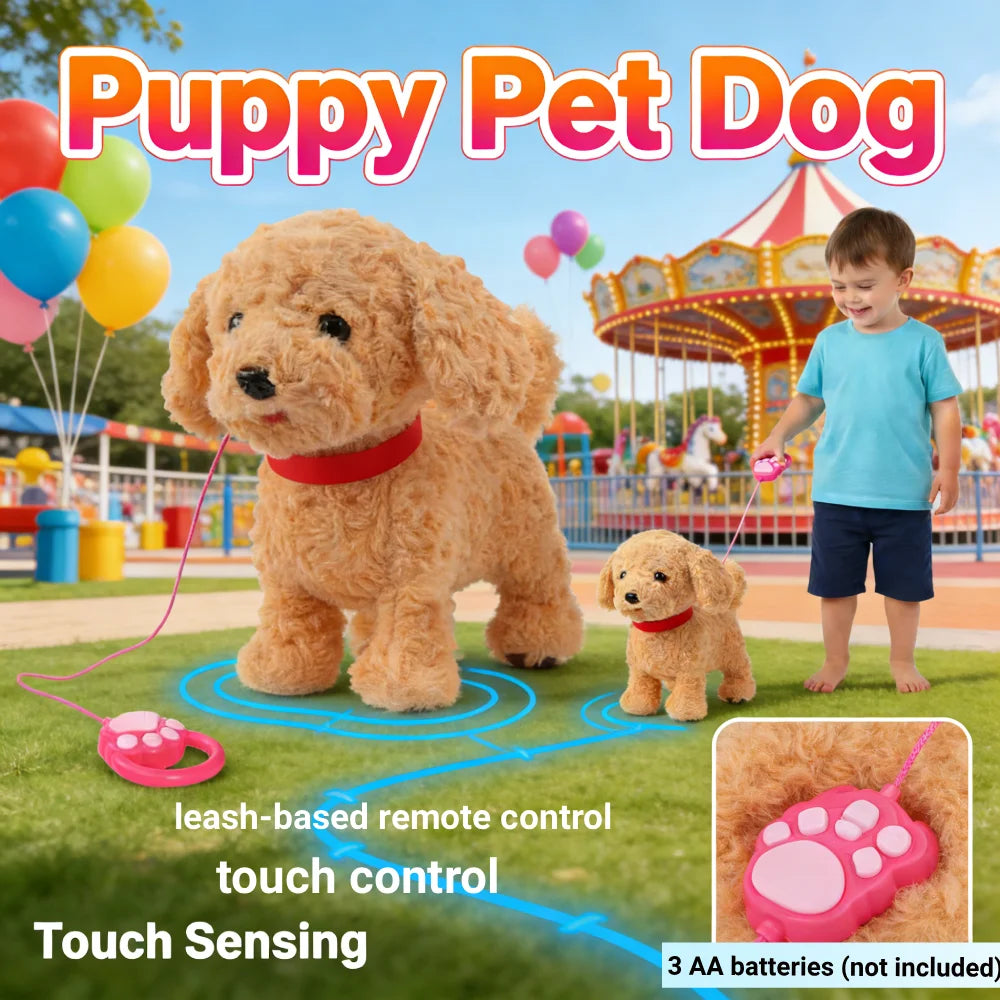 Realistic Robot Puppy with Touch Sensing Walking Dog Toy Tongue & Licking Motion Present Pet Gifts for Kids Boys Girls