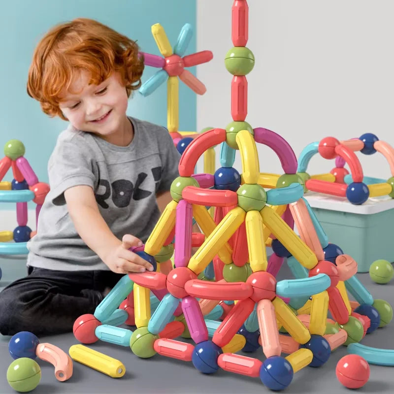 Powerful Magnetic Building Blocks for Kids STEM Educational Toys Made from Safe ABS Material Stacking Toys Perfect Gifts for Kid