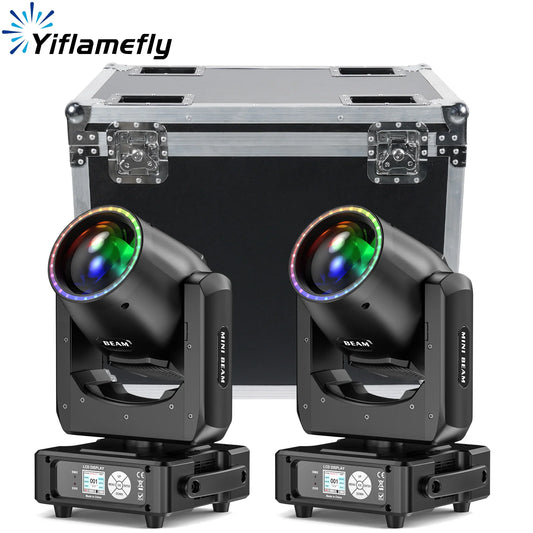 Yiflamefly 2Pcs 450W Moving Head Lights+1Pcs Flightcase With Wheel Combination Set For Wedding Party Music Show Stage Lighting