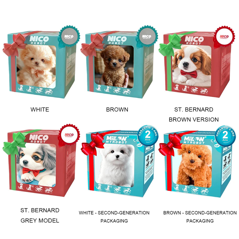 Electronic Robot Dog Interactive Plush Puppy Toy for Girls Boys (St. Bernard 2)