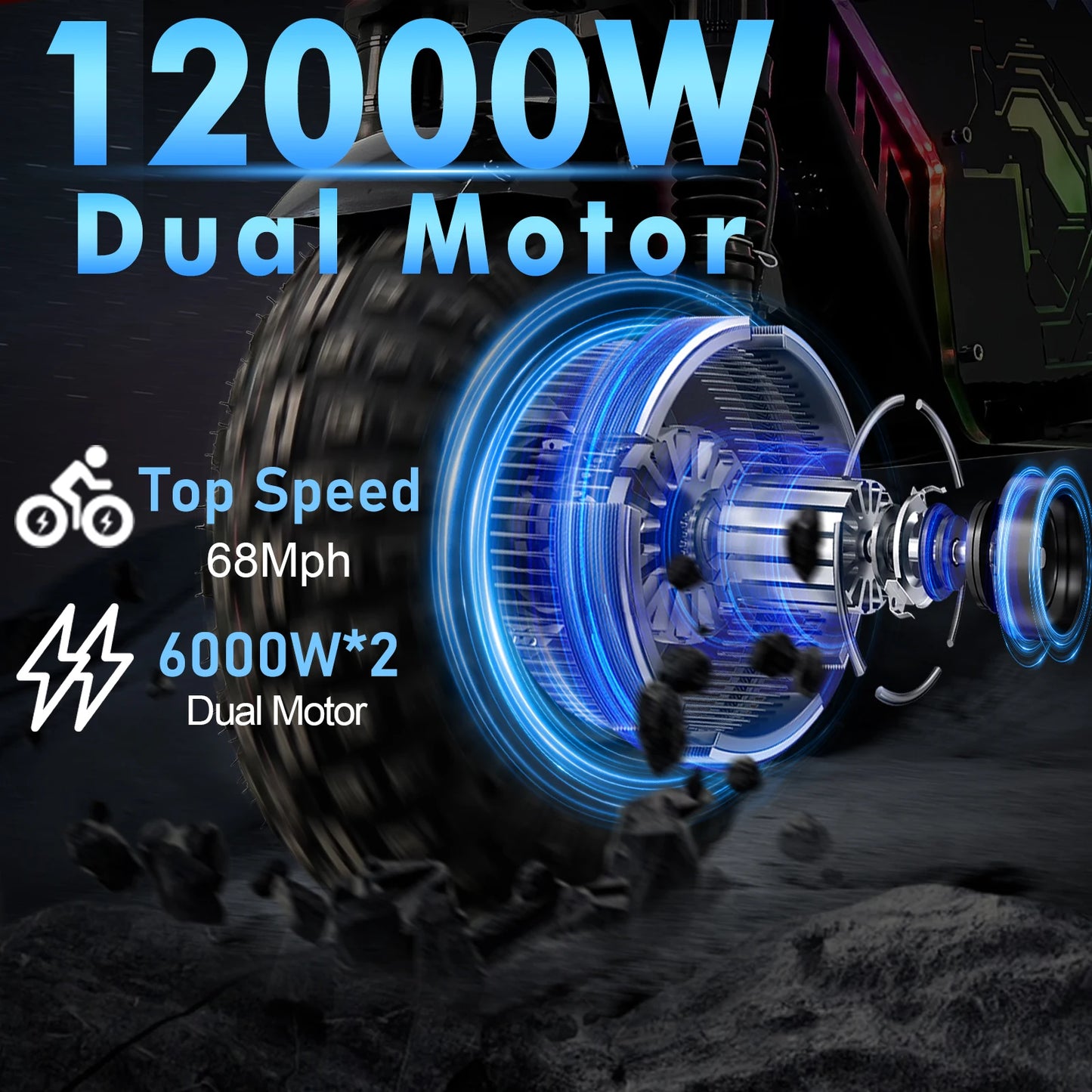 FLJ Scooter F14 72V 12000W Dual Motor High Speed Scooter