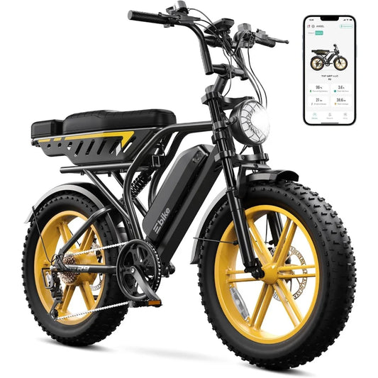 Electric Fat Tire E Bike 1500W Peak Motor All Terrain