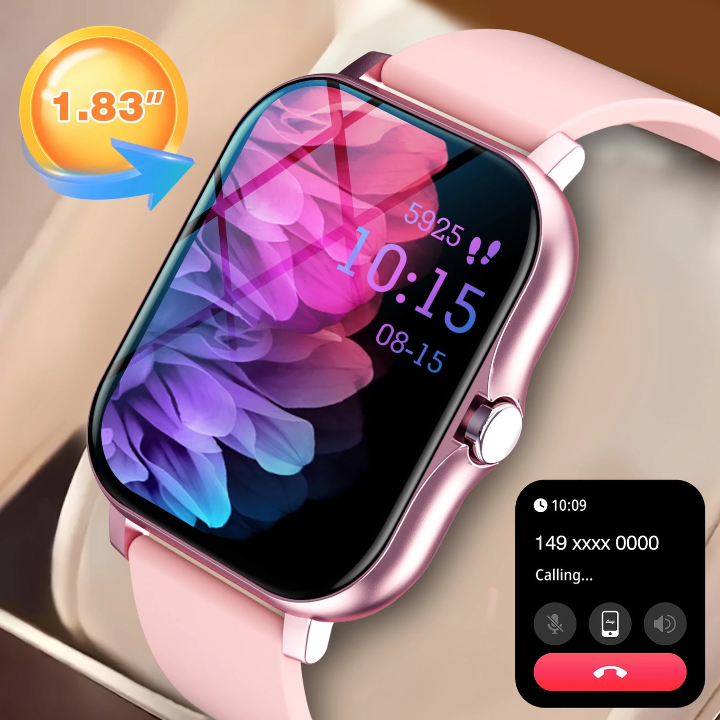 Odelettevcy Smartwatch With Phone Calling Multisport Modes Message Alerts