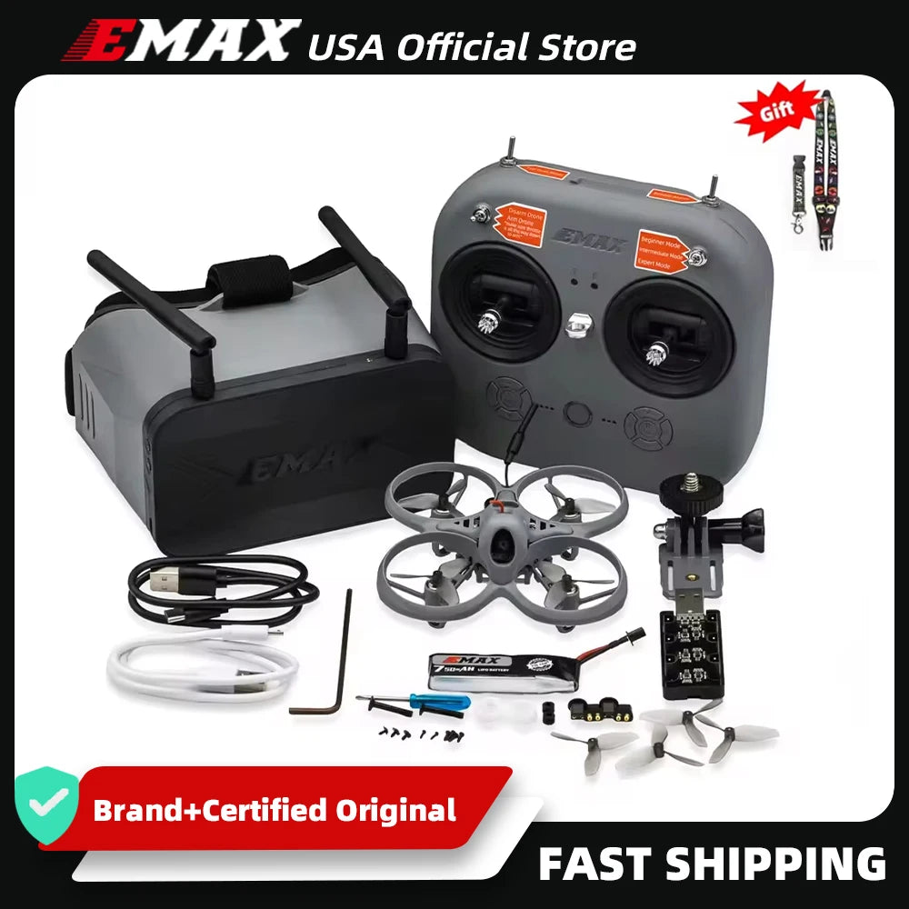 Emax USA Official Tinyhawk Lite BNF RTF FPV Racing Drone 75mm 0806 Motor Nano 3 Camera 25mW/100mW/400mW RC Quadcopter 2.4G ELRS