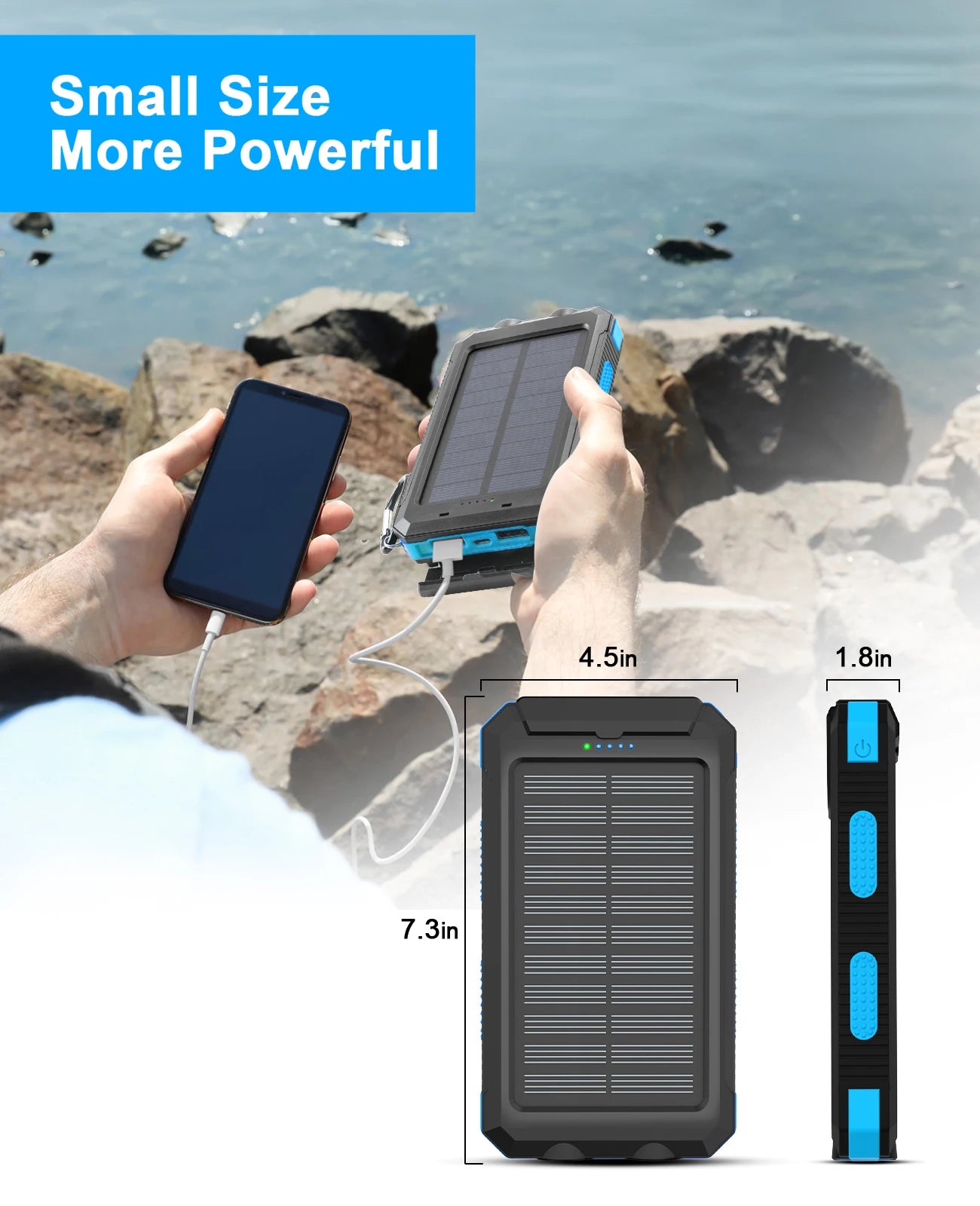 38800mAh Solar Power Bank  Waterproof Outdoor  Dual USB Travel Outdoor Solar Mobile Phone Charger Solar Powerbanks For Camping