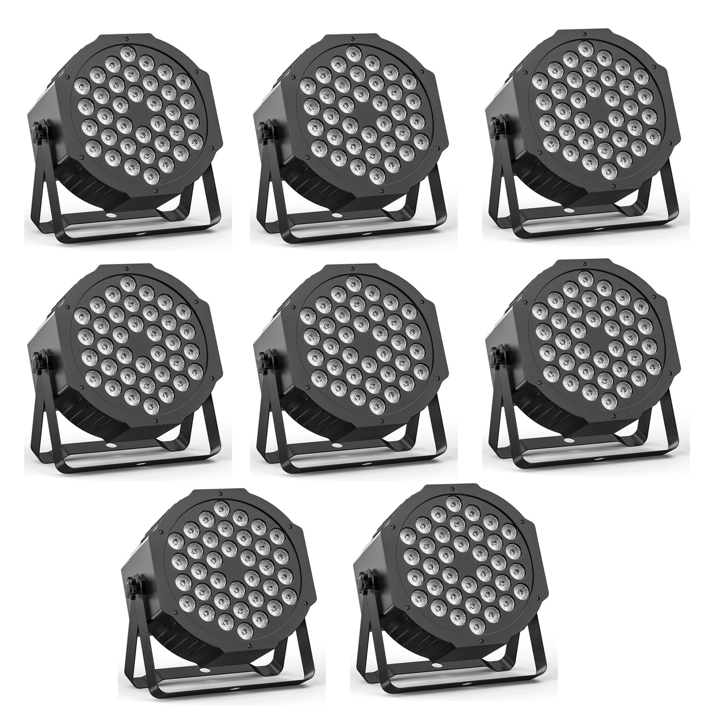 Somspot 4/8PCS 36LEDs RGB Par Lights Remote & DMX Control Stage Light Effect Projector for Church Wedding Party Club Music Live