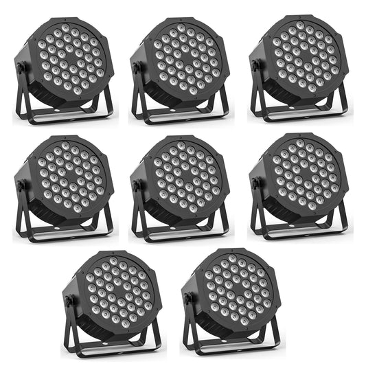 Somspot 4/8PCS 36LEDs RGB Par Lights Remote & DMX Control Stage Light Effect Projector for Church Wedding Party Club Music Live