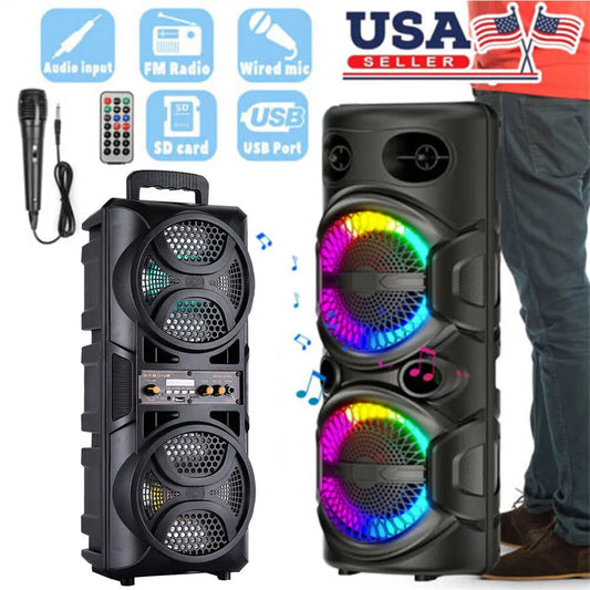 CURUK 3000W Portable Bluetooth Speaker Subwoofer System