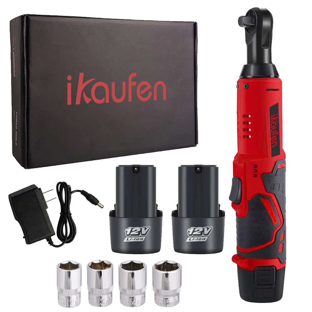 Rechargeable Electric Ratchet Wrench Diagonal Drill Screwdriver Removable Screws and Nuts Auto Repair Tools